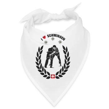 schwinger I love schwingen - Bandana - Weiß - Vorne