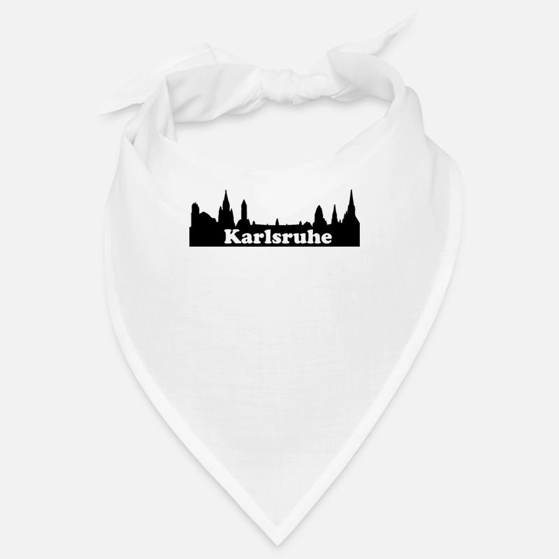 Karlsruhe + Skyline - Bandana - Weiß
