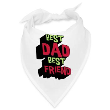 Bester Vater Bester Freund - Bandana - Weiß - Vorne
