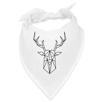 Reh Deer Animal Minimal - Bandana - Weiß - Vorne