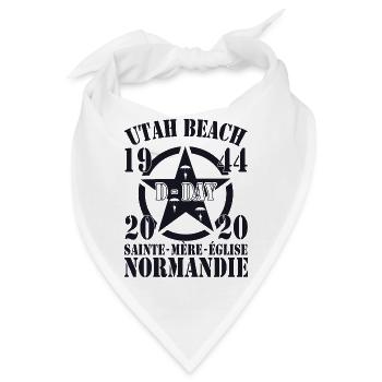 Utah Beach 1944 - 2020 D-Day Holy Mother Church - Bandana - Weiß - Vorne
