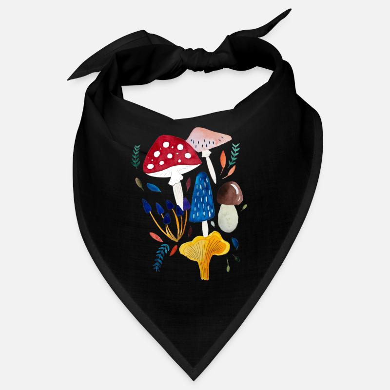 Mushroom design toadstool boletus chanterelle Bandana