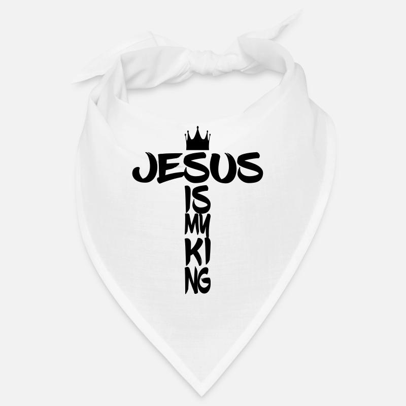 Jésus est roi avec croix et couronne Bandana