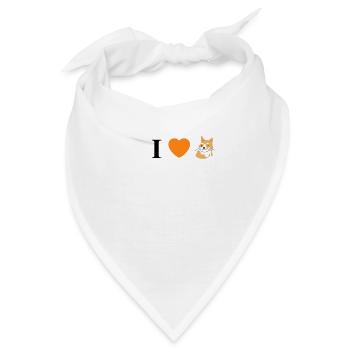 Ich mag die orange Katze - Bandana - Weiß - Vorne