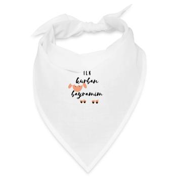 ilk kurban bazramim - Eid al Adha-Islam Opferfest - Bandana - Weiß - Vorne
