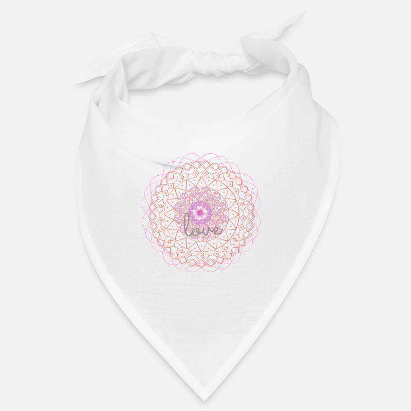 Amour de mandala - Bandana - blanc