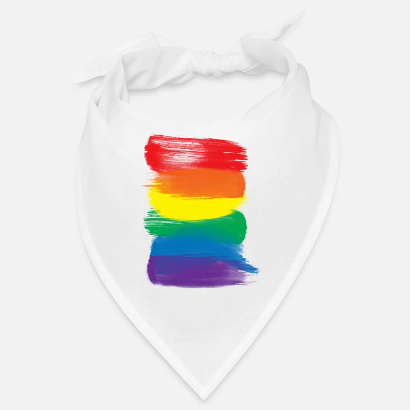 Pride paint strokes - Pride rainbow flag Bandana