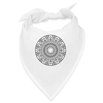 Mandala Yoga Meditation Geometrisch Orient Design - Bandana - Weiß - Vorne