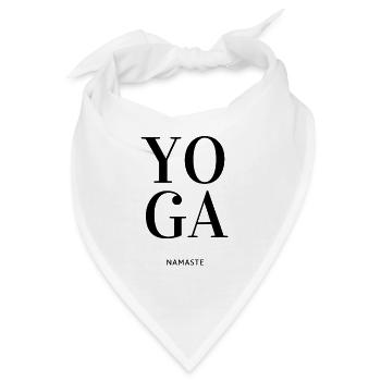 YOGA NAMASTE Yoga Art Design - Bandana - Weiß - Vorne