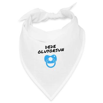 Dede oluyorsun blau türkisch Du wirst Opa - Bandana - Weiß - Vorne