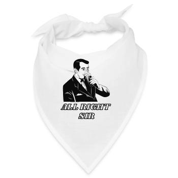 All Right Sir - Bandana - Weiß - Vorne