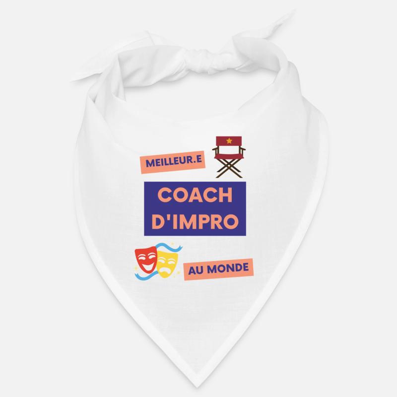 Meilleur-e coach d'impro au monde (inclusif) - Bandana - blanc