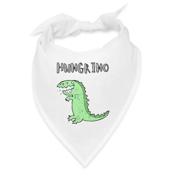 HUNGRINO der hungrige Dino - Bandana - Weiß - Vorne
