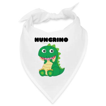 HUNGRINO der hungrige Dinosaurier - Bandana - Weiß - Vorne
