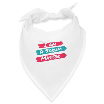 Handgemachtes Scrum Master T-Shirt - Bandana - Weiß - Vorne