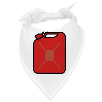 Kraftstoffdose - Rot - Bandana - Weiß - Vorne