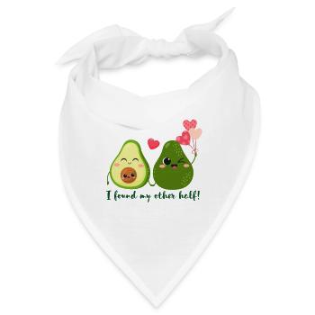 Ich habe meine andere Hälfte gefunden! Original Design - Bandana - Weiß - Vorne