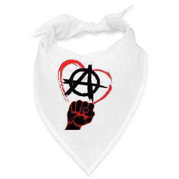 Anarchie Geschenk Symbol RA Relationship Anarchy - Bandana - Weiß - Vorne
