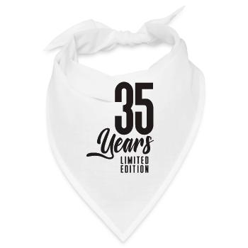 35. Geburtstag - Bandana - Weiß - Vorne