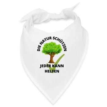 Die Natur schützen - Bandana - Weiß - Vorne