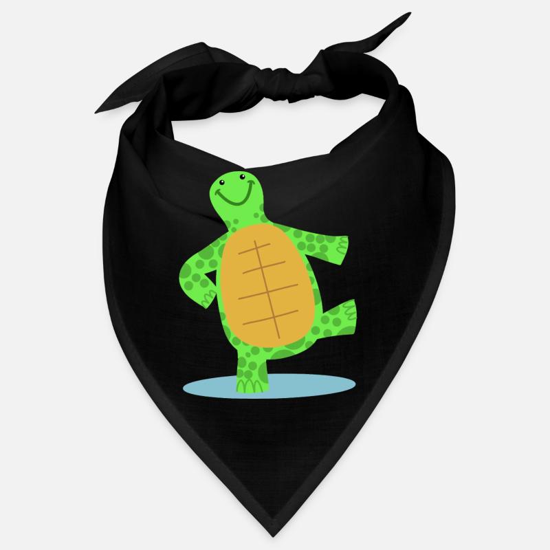 Tortue de danse dessinée à la main Bandana