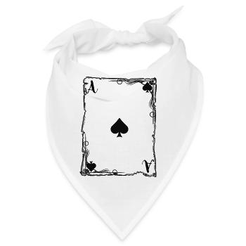 Das Pik-Ass. - Bandana - Weiß - Vorne