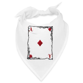 Das Karo-Ass. - Bandana - Weiß - Vorne