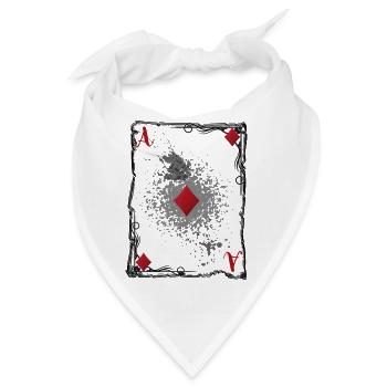 Das Karo-Ass. - Bandana - Weiß - Vorne