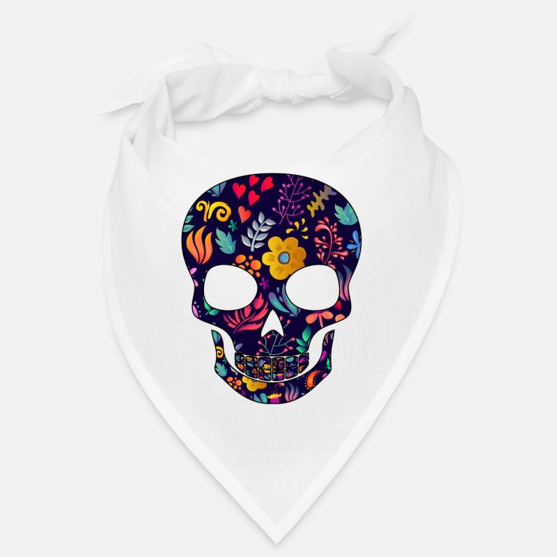 Skull tête de mort fleur fleur Bandana