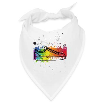 Bunter Sneaker Design - Bandana - Weiß - Vorne
