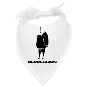 Depression - Bandana - Weiß - Vorne