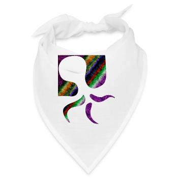 australische Kunst der Aborigines - Bandana - Weiß - Vorne
