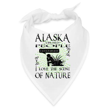 Lustige Alaska Busch Menschen - Bandana - Weiß - Vorne