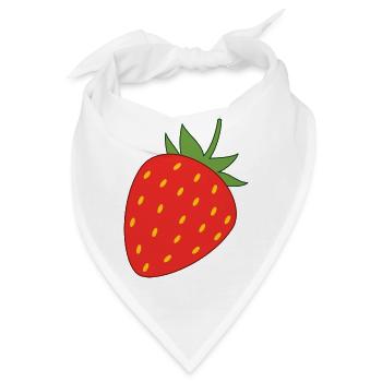 Erdbeere - Bandana - Weiß - Vorne