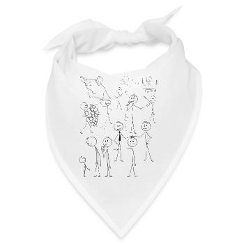 Stickman Treffen - Bandana - Weiß - Vorne