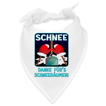 Danke SCHNEERÄUMEN WINTER - Bandana - Weiß - Vorne