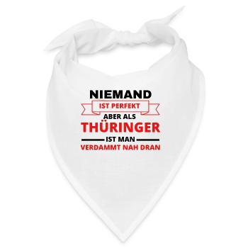 Thüringen Thüringer Bratwurst Bundesland Spruch - Bandana - Weiß - Vorne