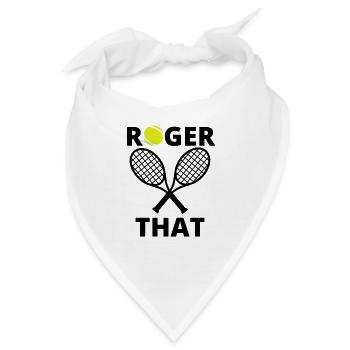 Roger das Tennisgeschenk - Bandana - Weiß - Vorne