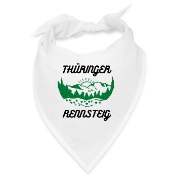 Rennsteig Thüringer Wald Wandern Thüringen grün - Bandana - Weiß - Vorne