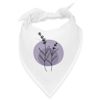 Lavendel schwarz lila - Bandana - Weiß - Vorne