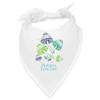 Golden Teacher Magic Mushrooms - Bandana - Weiß - Vorne