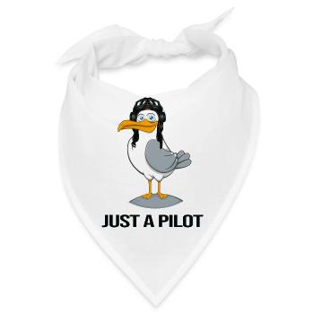 pilot fliegt flugzeug flugstunde - Bandana - Weiß - Vorne