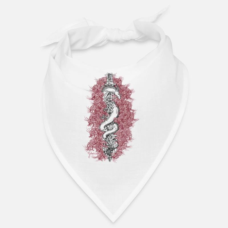 Fleur de dragon - Bandana - blanc