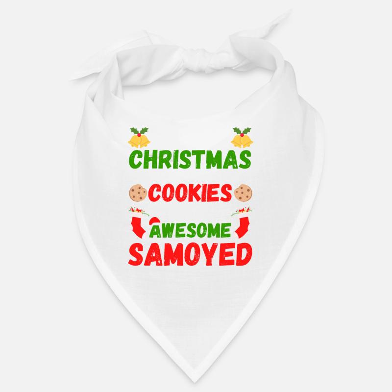 Christmas Samoyed Cookies Bandana