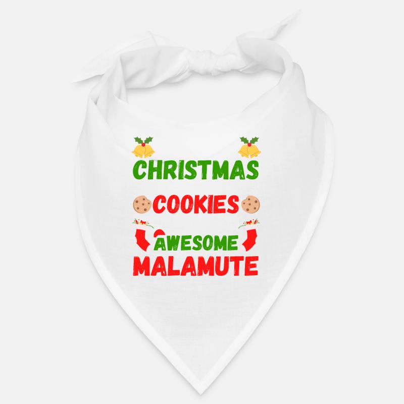 Biscuits Malamute de Noël Bandana