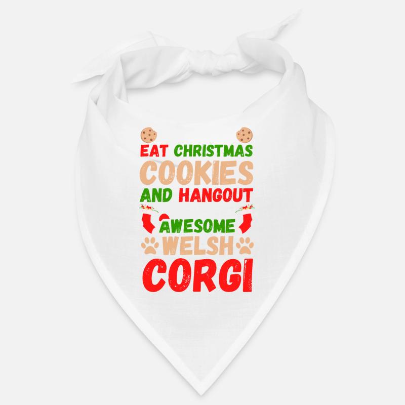 Biscuits Corgi gallois de Noël Bandana