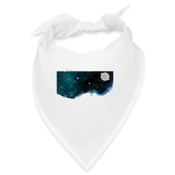 Himmel in der Nacht - Bandana - Weiß - Vorne