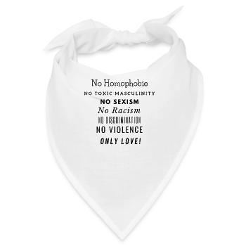 Nur Liebe! - Bandana - Weiß - Vorne