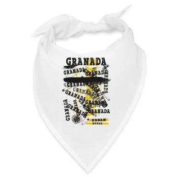 Granada Spanien Stadt Skyline Heimat Liebe - Bandana - Weiß - Vorne