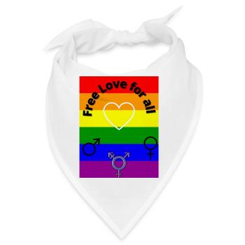 Free Love - Bandana - Weiß - Vorne